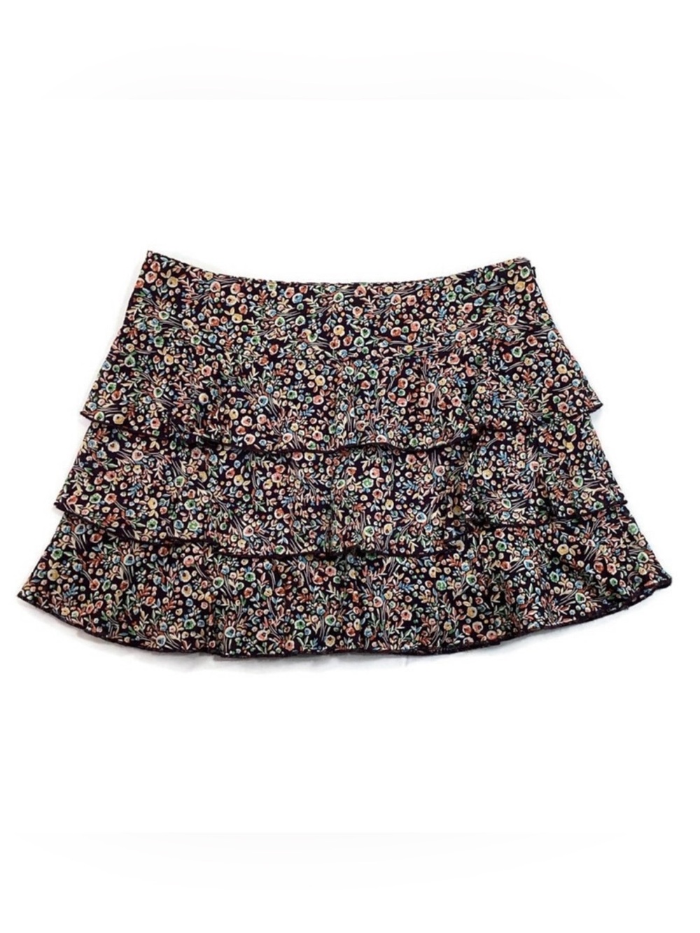 Express Layered Floral Mini Skirt